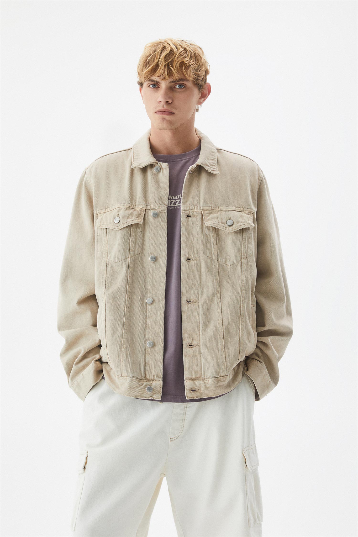 DENIM FABRIC BASIC JACKET