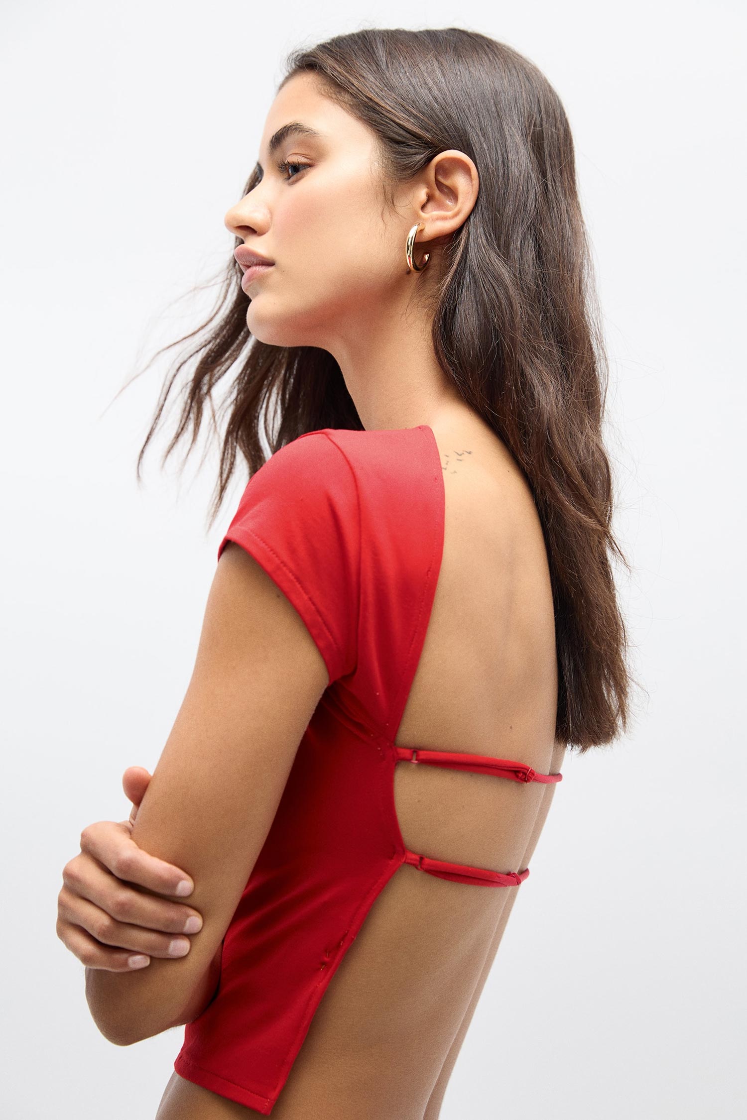 OPEN BACK POLYAMIDE T-SHIRT - Imagen 3