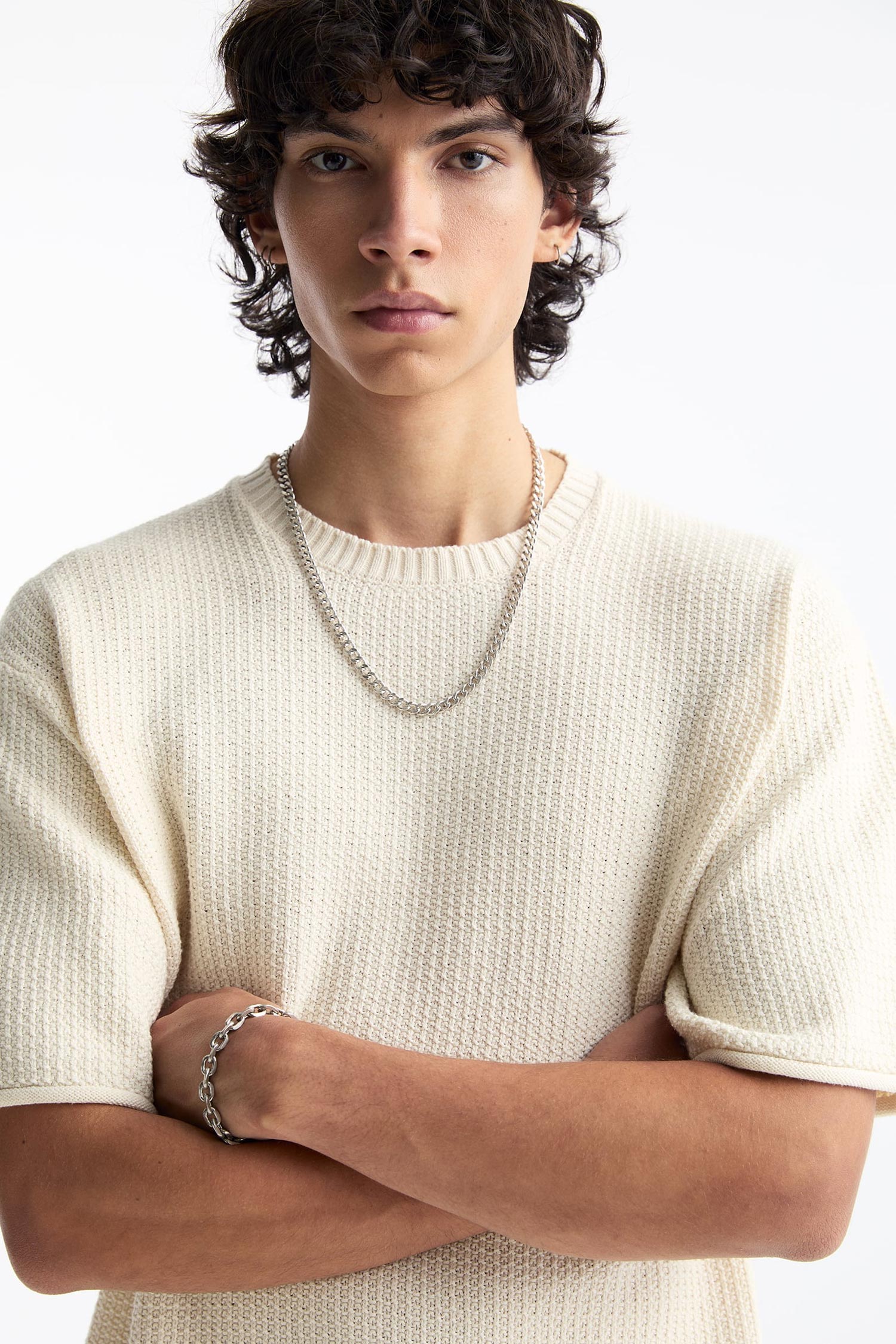 SHORT SLEEVE KNIT T-SHIRT - Imagen 3