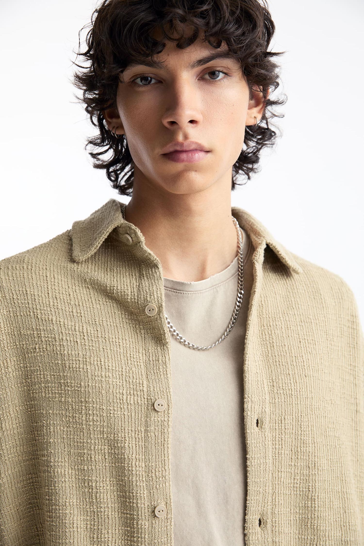 SHORT SLEEVE TEXTURED SHIRT - Imagen 3